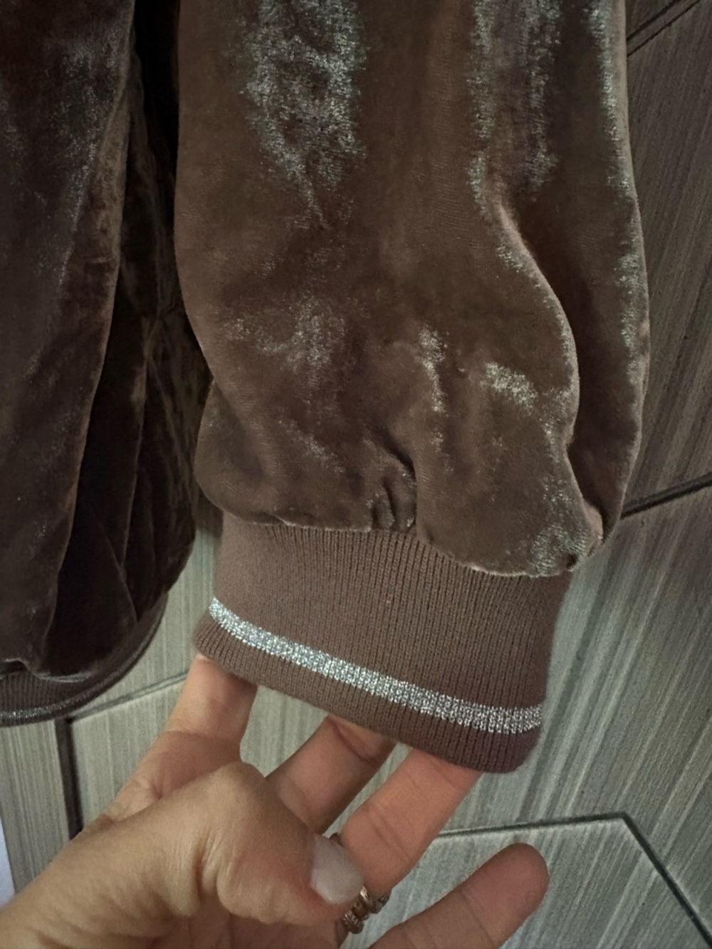 Anthropologie HEI HEI Bird Embroidered Velvet Bomber Mauve Jacket Size XL - Picture 8 of 14